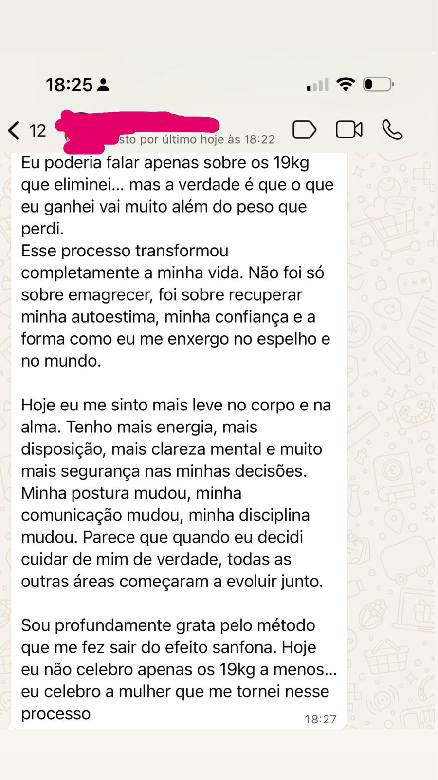 Depoimento de Aluna que eliminou 19 kg sobre o Método Cerrone